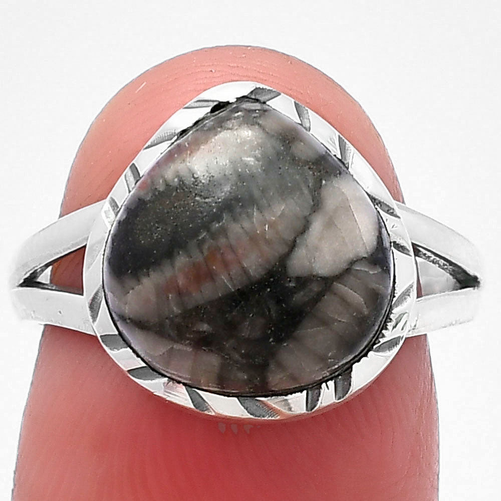 Natural Mexican Cabbing Fossil Ring size-7 R-1074 SDR213245