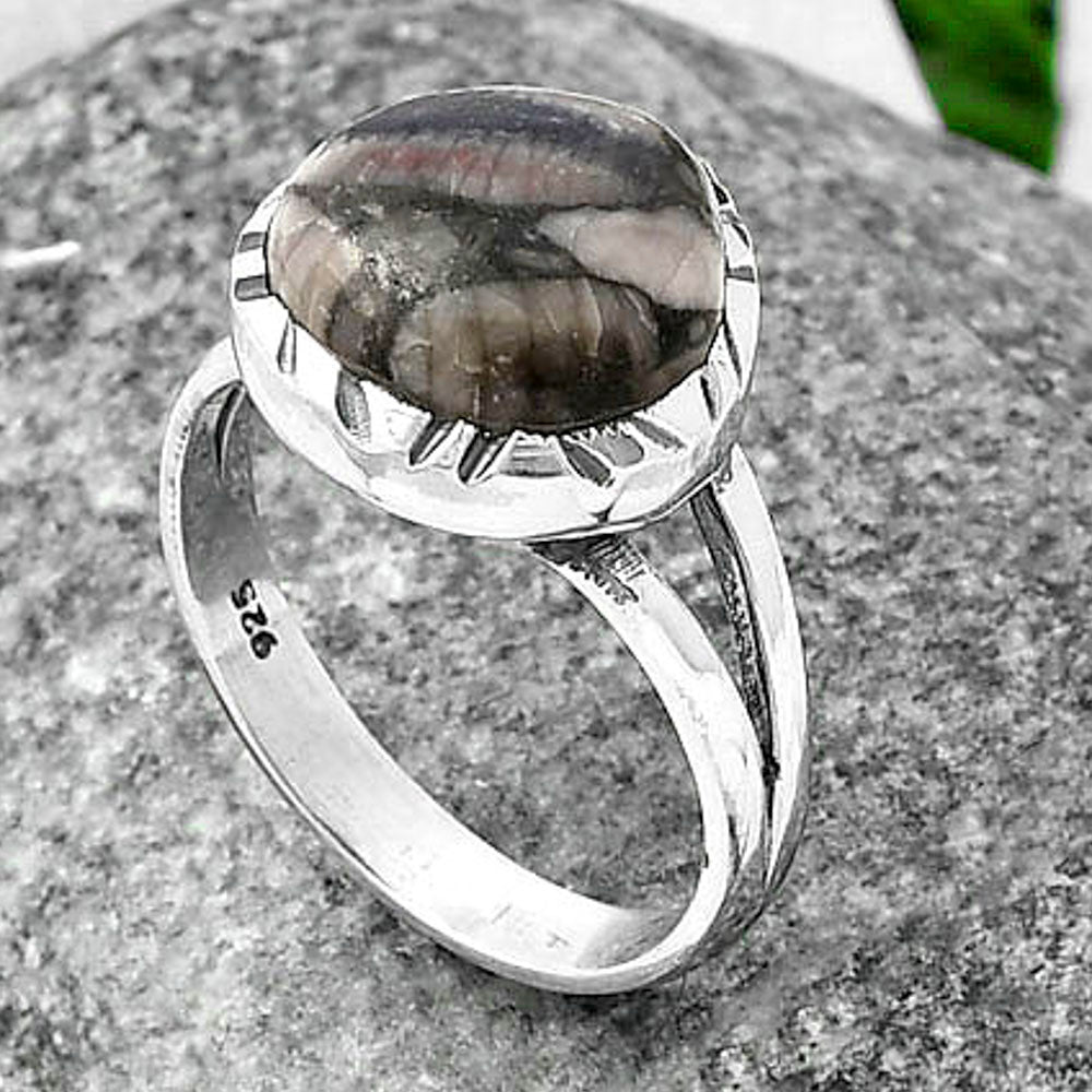 Natural Mexican Cabbing Fossil Ring size-7 R-1074 SDR213245