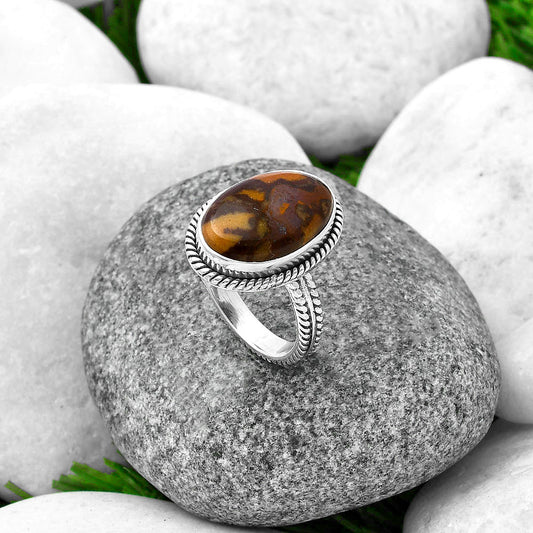 Natural Outback Jasper Ring size-8.5 R-1065 SDR213352