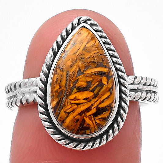 Coquina Fossil Jasper - India Ring size-7 R-1065 SDR213484