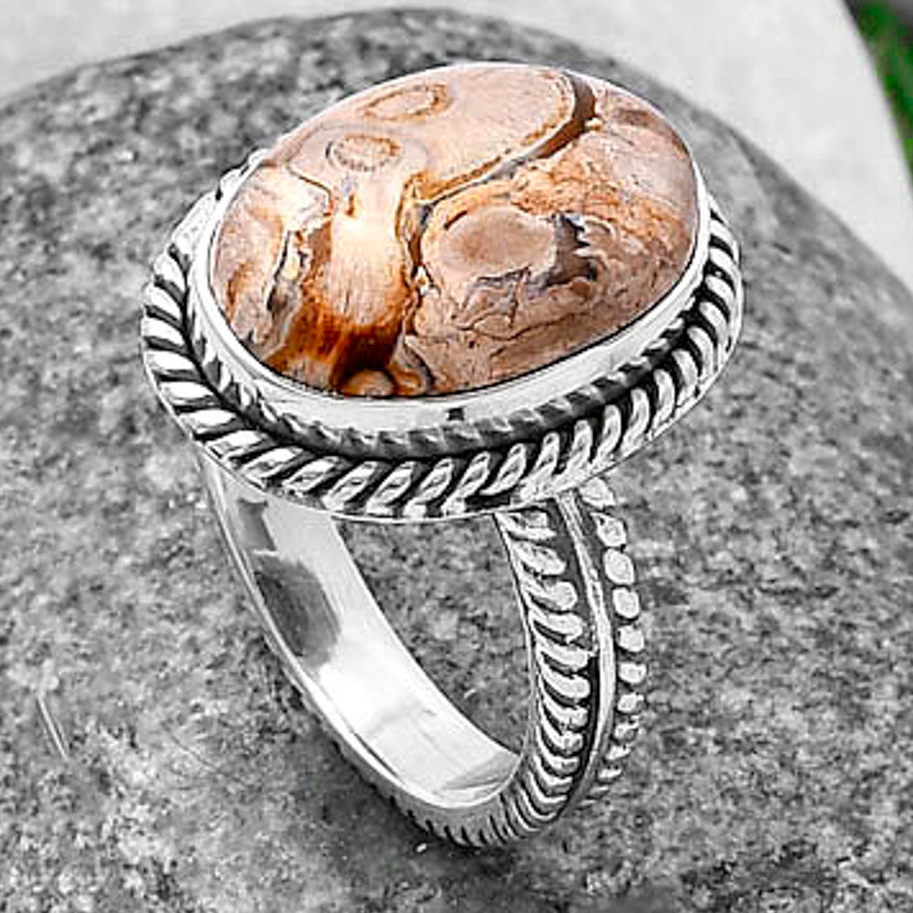 Natural Rock Calcy Ring size-8 R-1065 SDR213496