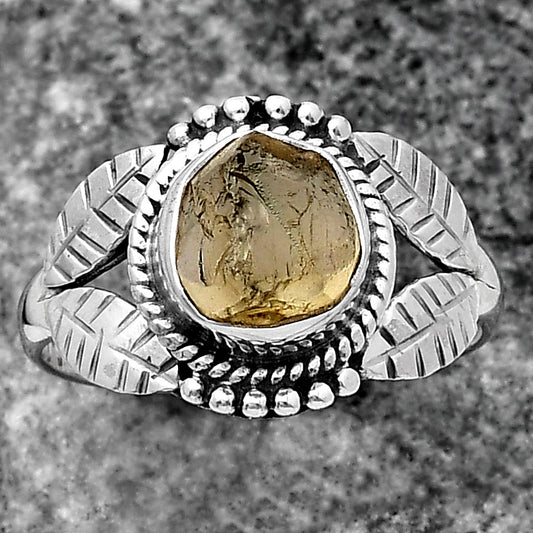 Natural Yellow Scapolite Rough Ring size-7.5 R-1387 SDR213663
