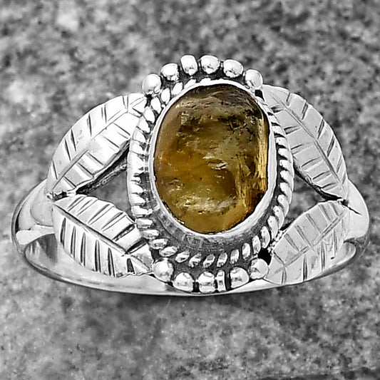 Natural Rare Kornerupine Rough Ring size-7.5 R-1387 SDR213668