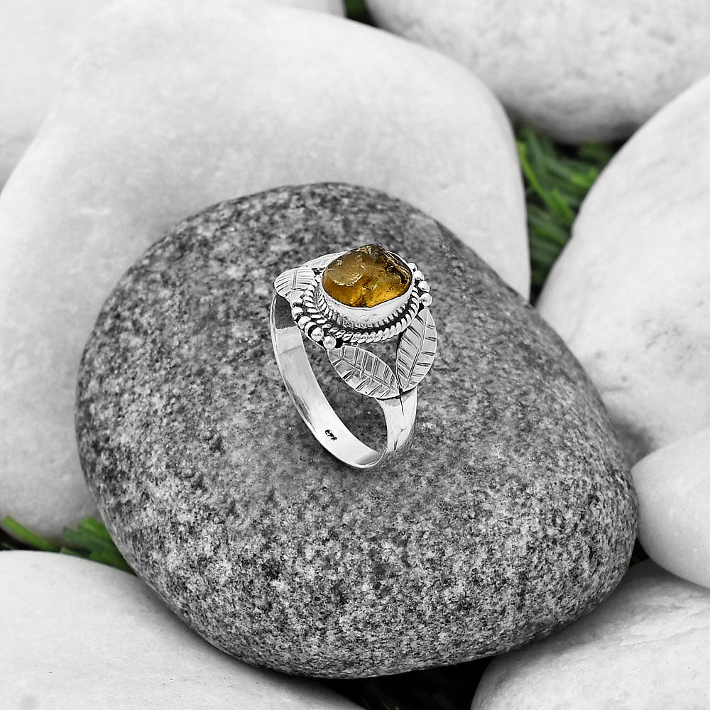 Natural Rare Kornerupine Rough Ring size-7.5 R-1387 SDR213668