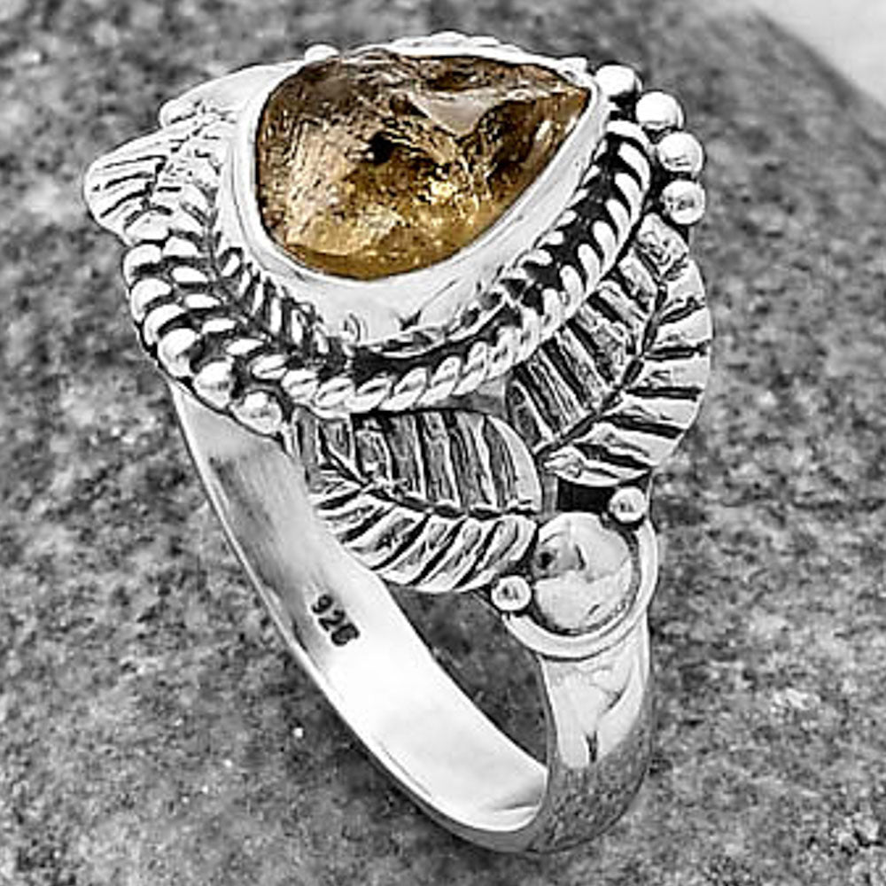 Natural Yellow Scapolite Rough Ring size-8 R-1387 SDR213688