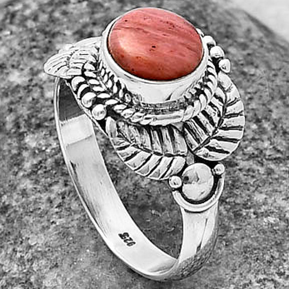 Natural Pink Tulip Quartz Ring size-7 R-1387 SDR213710