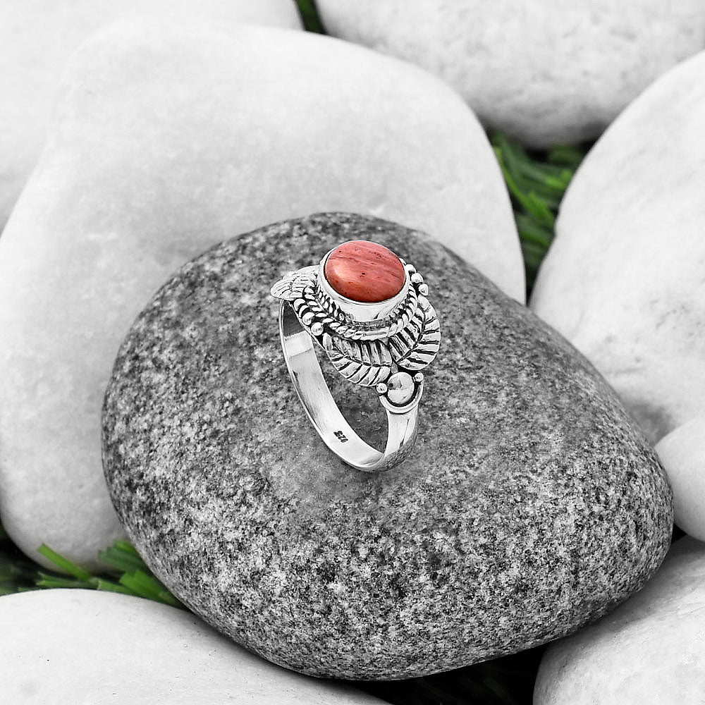 Natural Pink Tulip Quartz Ring size-7 R-1387 SDR213710