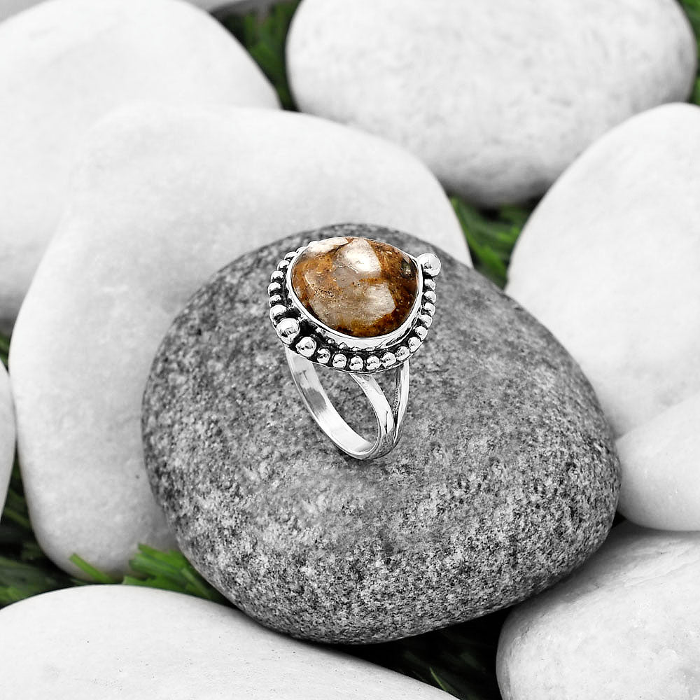 Natural Wild Horse Jasper Ring size-8.5 R-1154 SDR213963