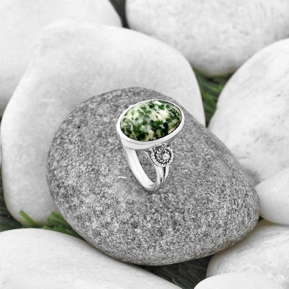 Spiral - Dioptase Ring size-8 R-1062 SDR214121