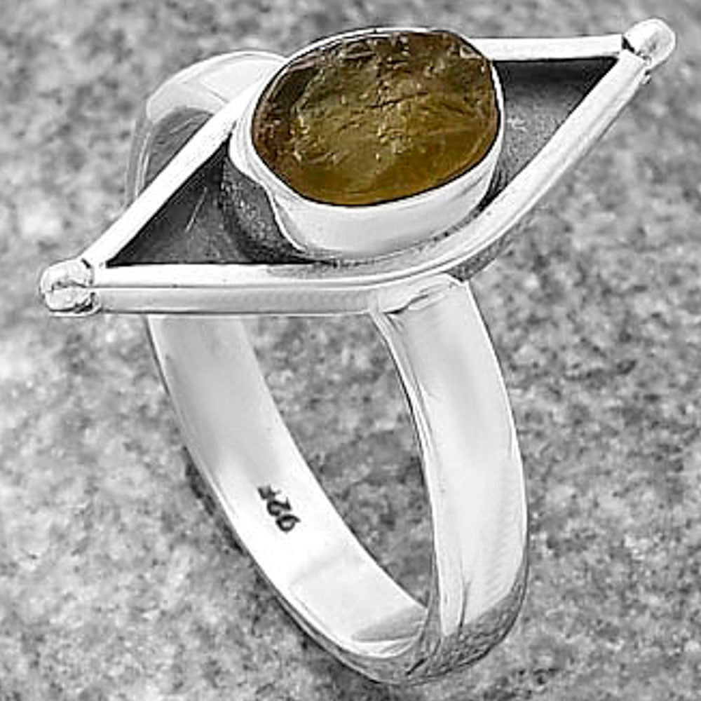 Evil Eye - Rare Kornerupine Rough Ring size-9 R-1628 SDR214215
