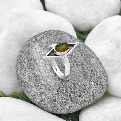 Evil Eye - Rare Kornerupine Rough Ring size-9 R-1628 SDR214215