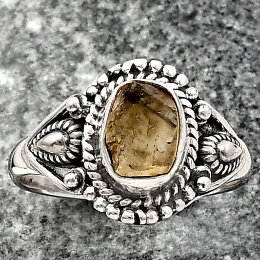 Natural Yellow Scapolite Rough Ring size-8 R-1300 SDR214506
