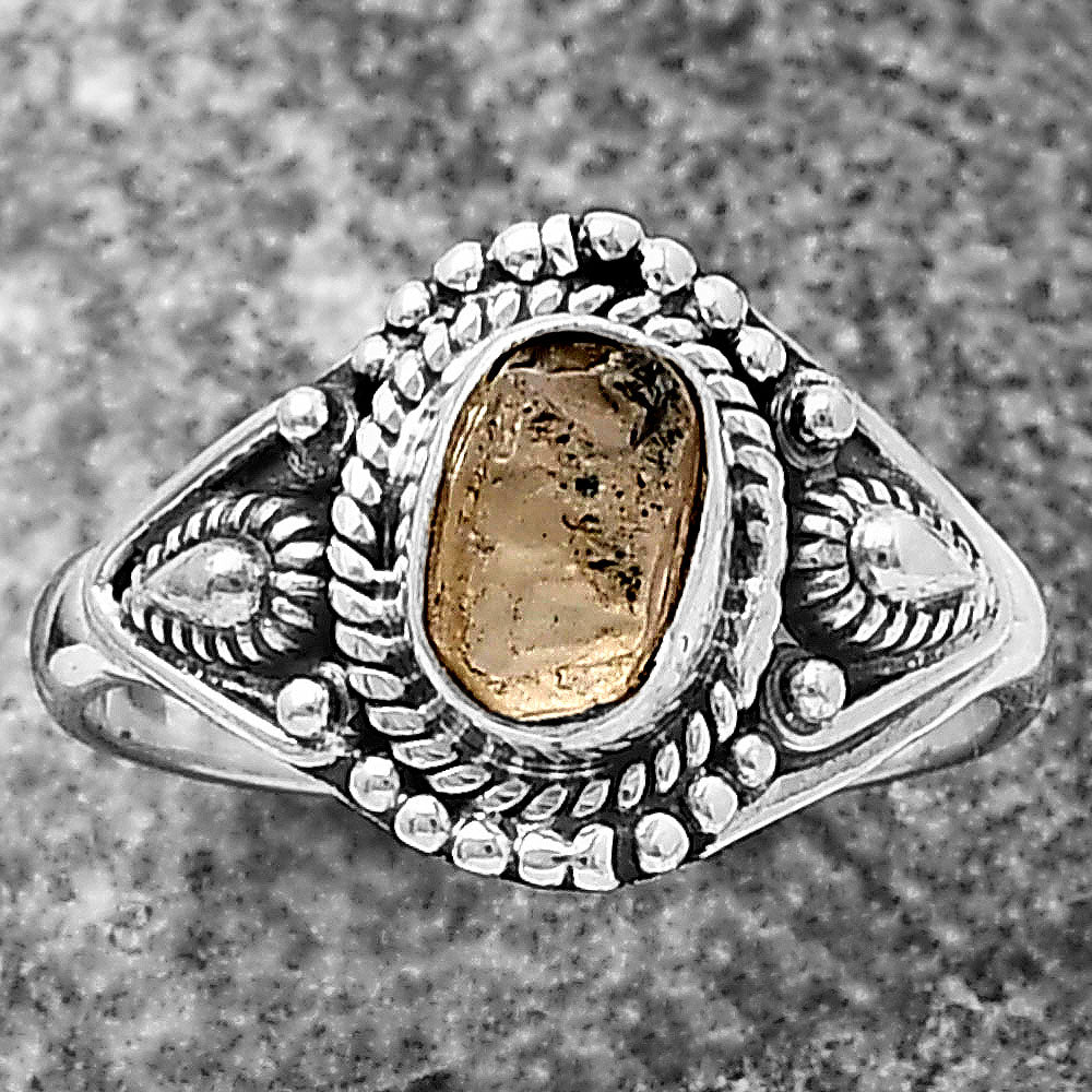 Natural Yellow Scapolite Rough Ring size-8.5 R-1300 SDR214511