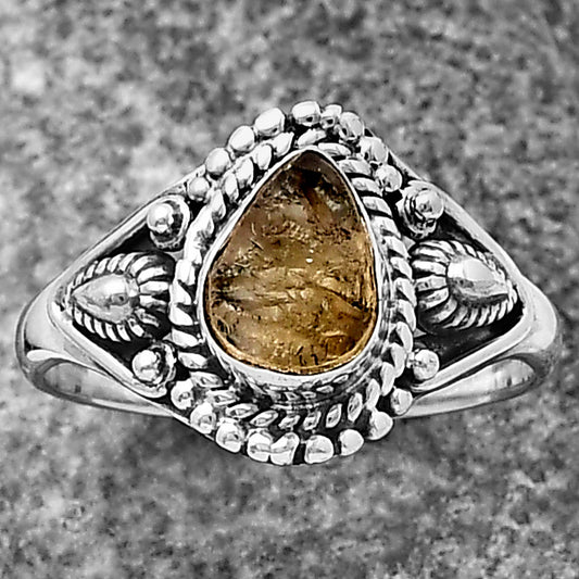 Natural Yellow Scapolite Rough Ring size-9 R-1300 SDR214513