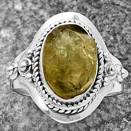 Natural Green Kyanite Rough - India Ring size-7 R-1420 SDR214554