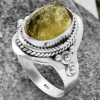 Natural Green Kyanite Rough - India Ring size-7 R-1420 SDR214554