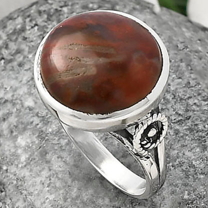 Natural Red Moss Agate Ring size-8.5 R-1062 SDR214616