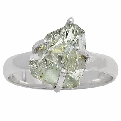 Prasiolite (Green Amethyst) Rough Ring size-8 R-1052 SDR214905