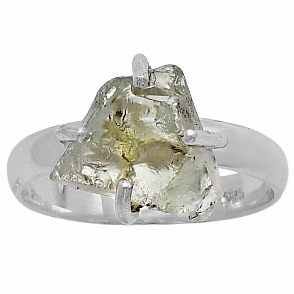 Prasiolite (Green Amethyst) Rough Ring size-7 R-1052 SDR214907