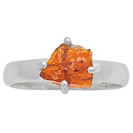 Natural Mandarin Citrine Rough Ring size-7 R-1052 SDR214922