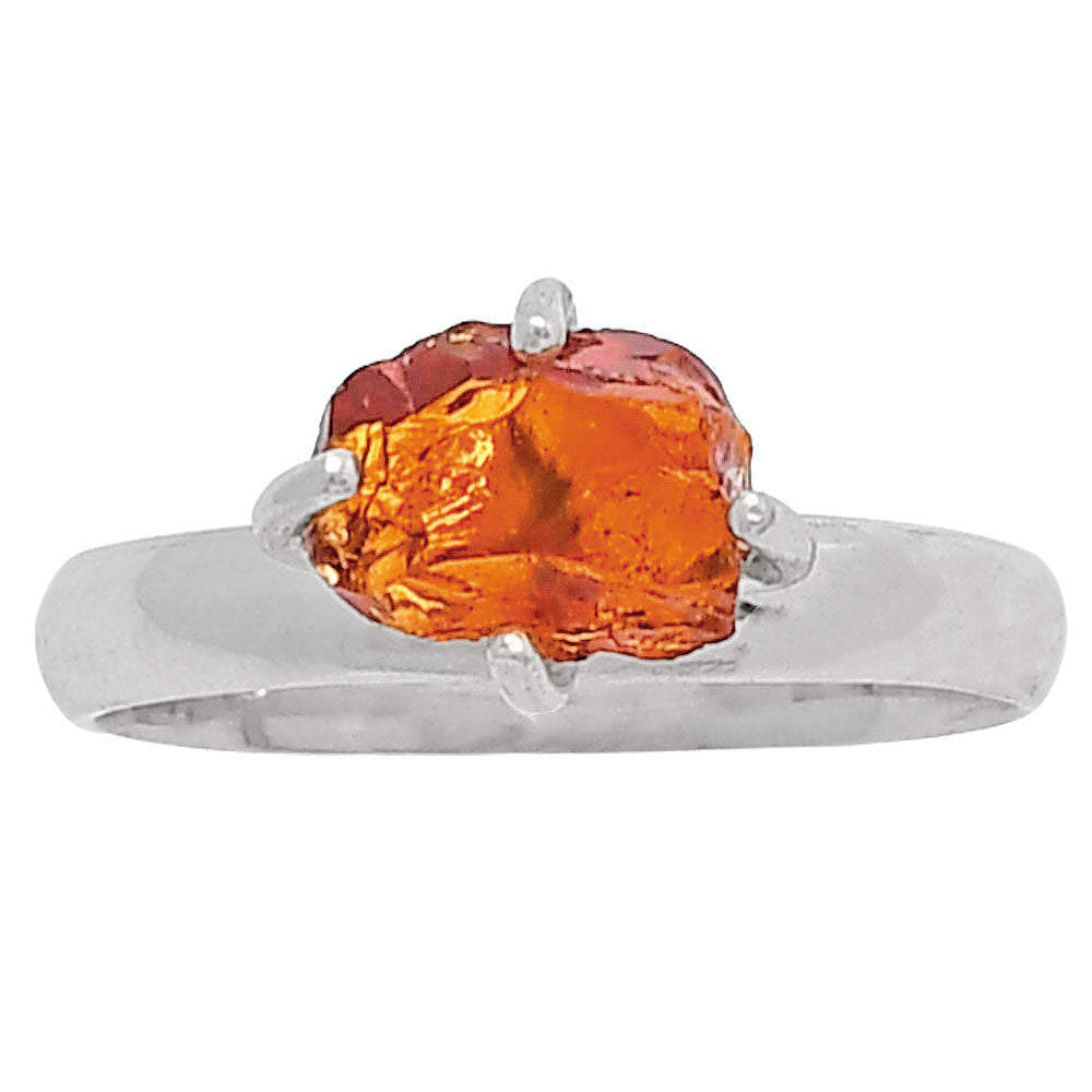 Natural Mandarin Citrine Rough Ring size-8.5 R-1052 SDR214924