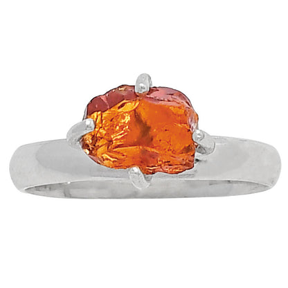 Natural Mandarin Citrine Rough Ring size-8.5 R-1052 SDR214924