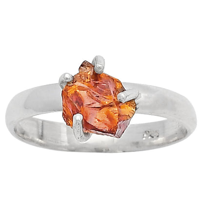 Natural Mandarin Citrine Rough Ring size-8 R-1052 SDR214936