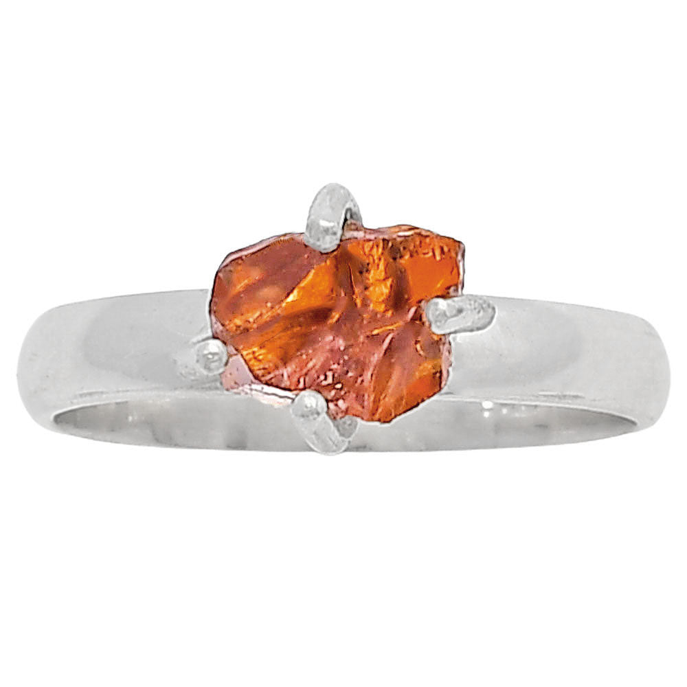 Natural Mandarin Citrine Rough Ring size-8 R-1052 SDR214937