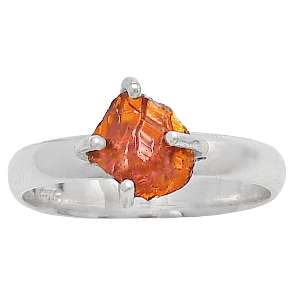 Natural Mandarin Citrine Rough Ring size-8 R-1052 SDR214942