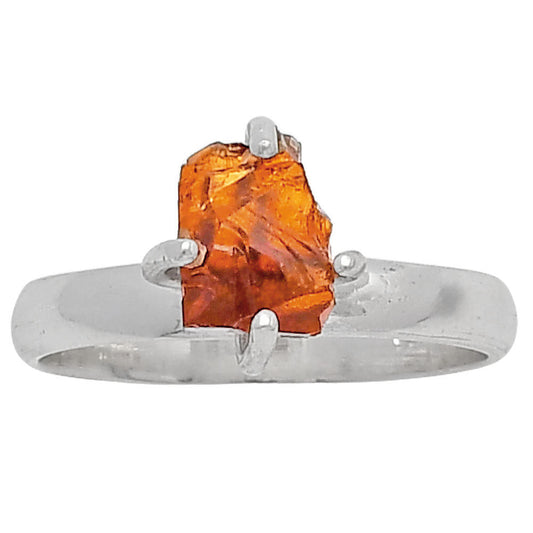 Natural Mandarin Citrine Rough Ring size-8 R-1052 SDR214944