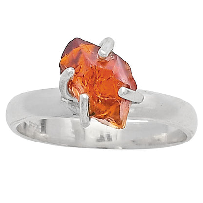 Natural Mandarin Citrine Rough Ring size-8 R-1052 SDR214951