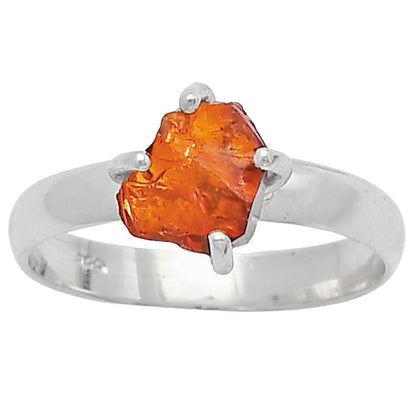 Natural Mandarin Citrine Rough Ring size-8 R-1052 SDR214952