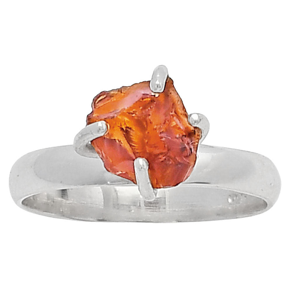 Natural Mandarin Citrine Rough Ring size-8 R-1052 SDR214958