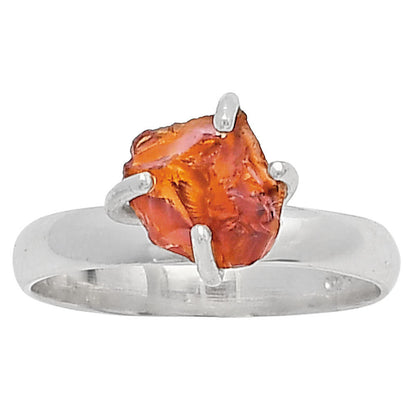 Natural Mandarin Citrine Rough Ring size-8 R-1052 SDR214958