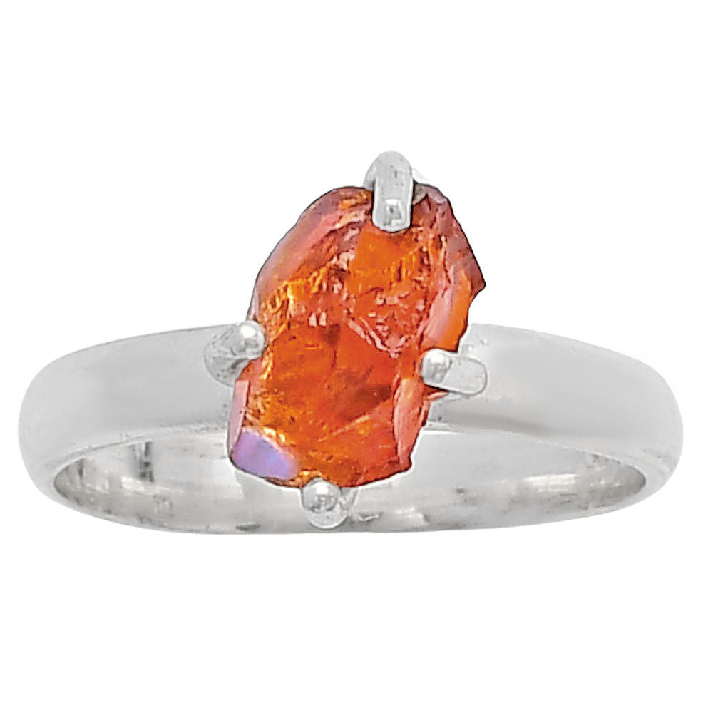 Natural Mandarin Citrine Rough Ring size-7 R-1052 SDR214960