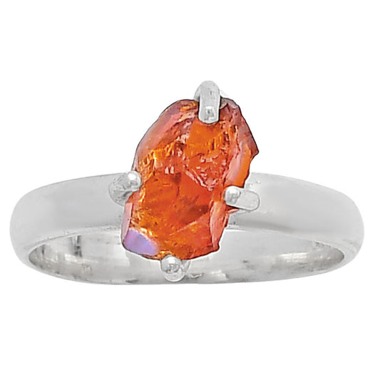 Natural Mandarin Citrine Rough Ring size-7 R-1052 SDR214960