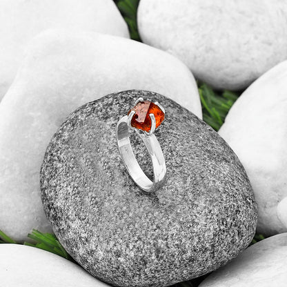 Natural Mandarin Citrine Rough Ring size-7 R-1052 SDR214963