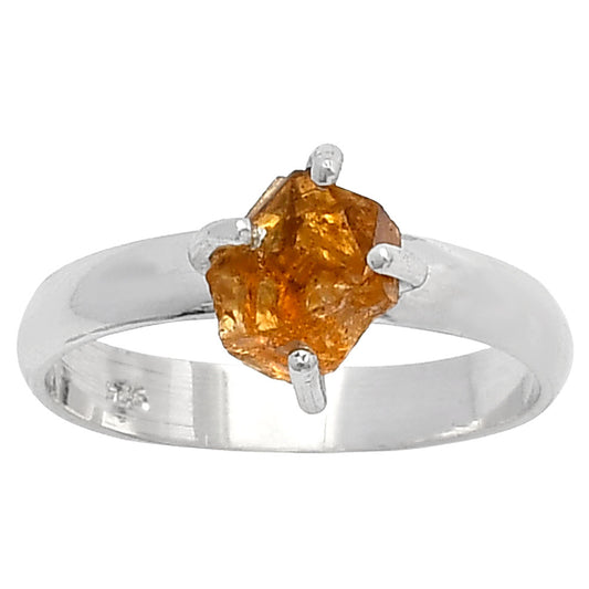 Natural Citrine Rough - Brazil Ring size-8 R-1052 SDR215074
