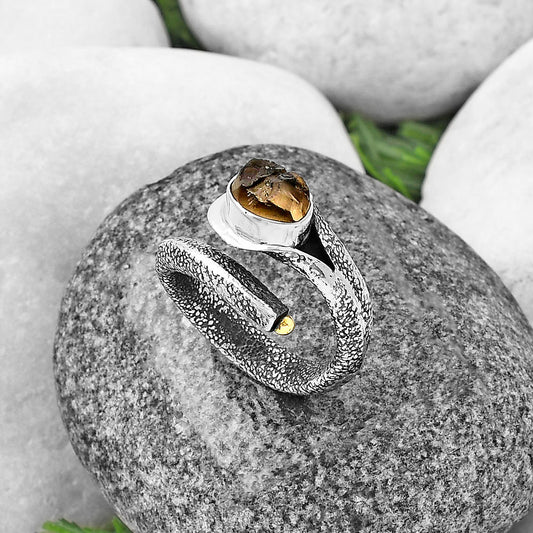 Natural Yellow Scapolite Rough Ring size-7.5 R-1306 SDR215234