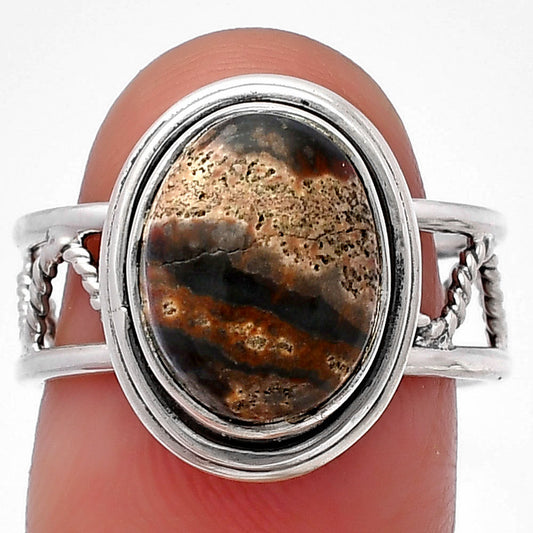 Natural Viper Skin Jasper Ring size-8 R-1255 SDR215252