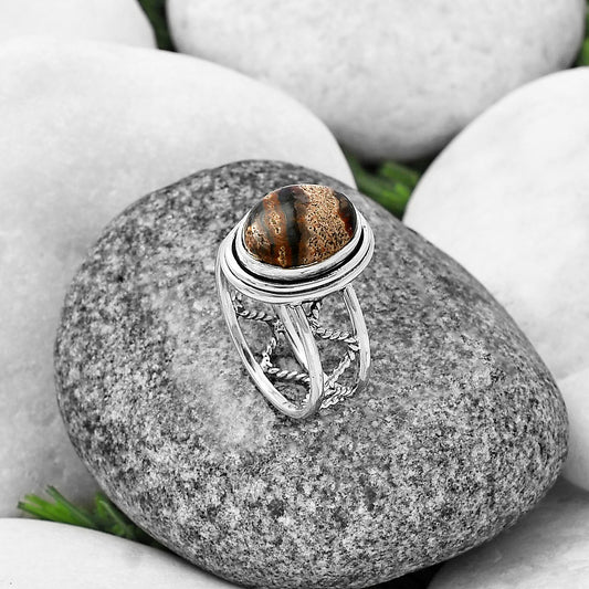 Natural Viper Skin Jasper Ring size-8 R-1255 SDR215252