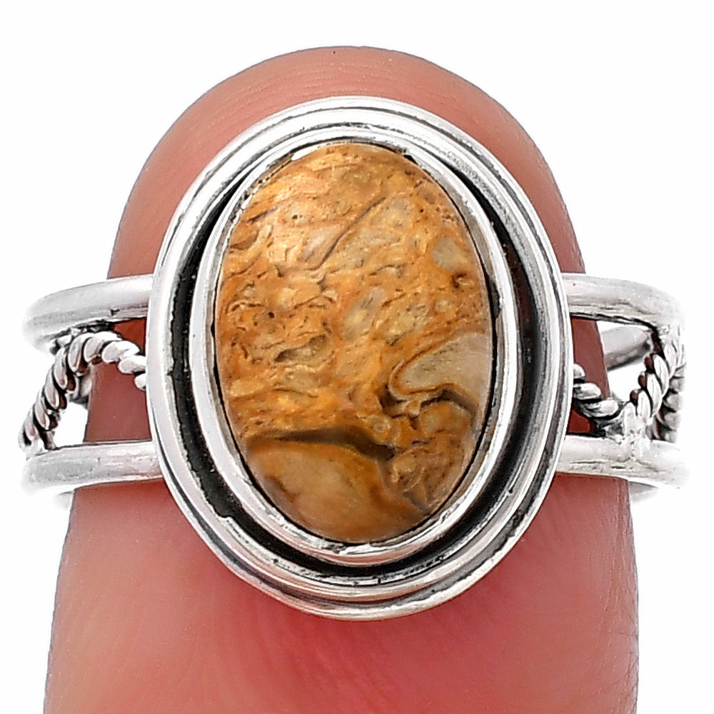 Natural Rock Calcy Ring size-7 R-1255 SDR215256