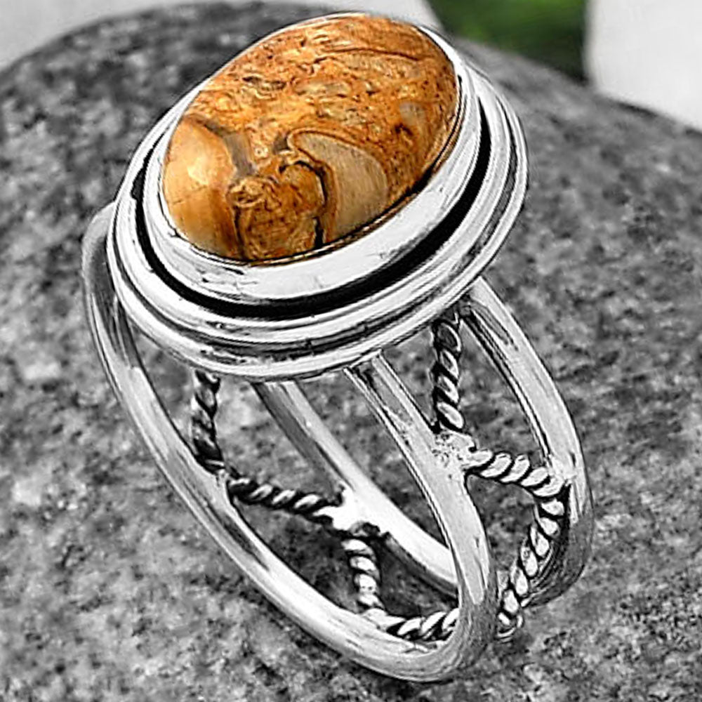 Natural Rock Calcy Ring size-7 R-1255 SDR215256