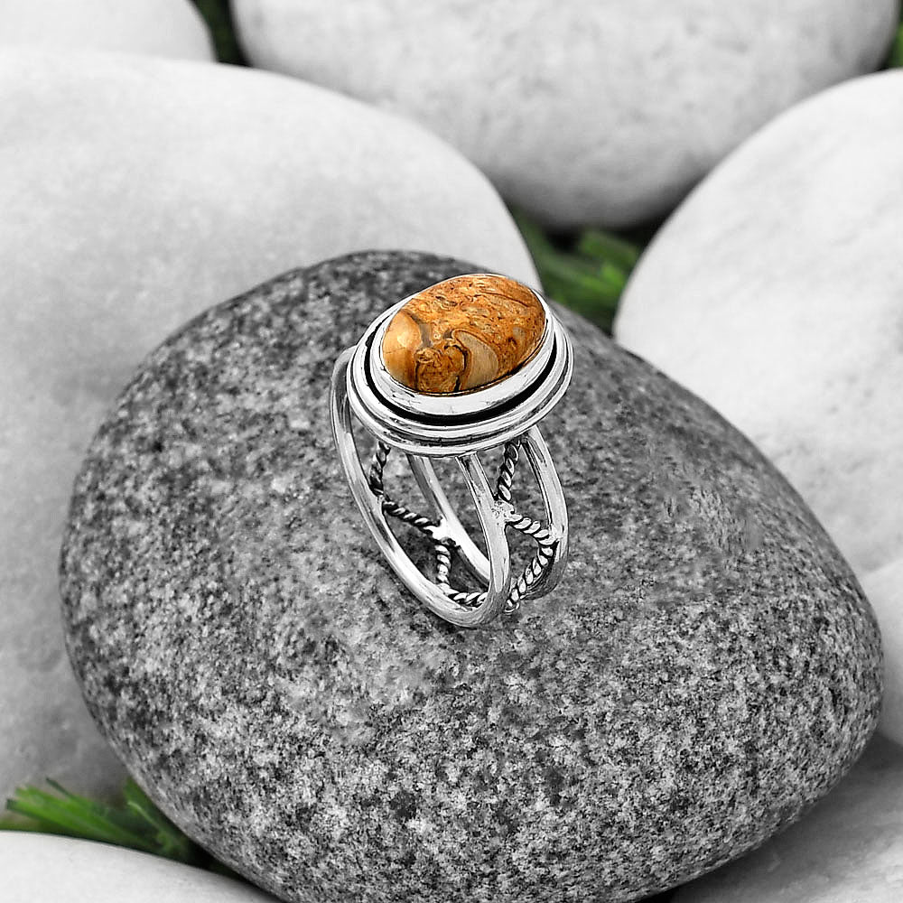 Natural Rock Calcy Ring size-7 R-1255 SDR215256