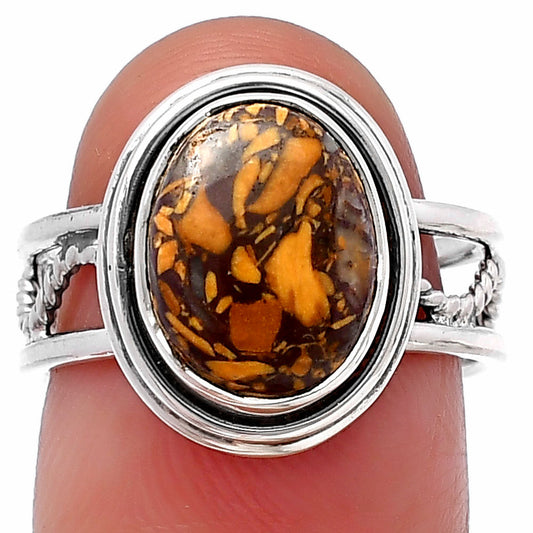 Coquina Fossil Jasper - India Ring size-7 R-1255 SDR215281