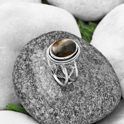 Natural Polygram Jasper Ring size-8 R-1255 SDR215285
