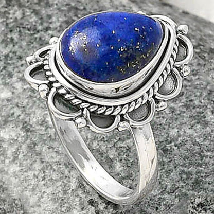 Natural Lapis Lazuli - Afghanistan Ring size-7 R-1256 SDR215416