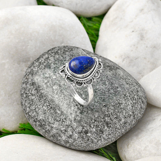 Natural Lapis Lazuli - Afghanistan Ring size-7 R-1256 SDR215416
