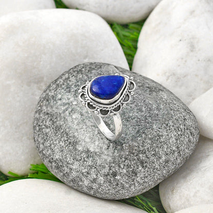 Natural Lapis Lazuli - Afghanistan Ring size-8 R-1256 SDR215424