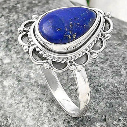 Natural Lapis Lazuli - Afghanistan Ring size-8 R-1256 SDR215430